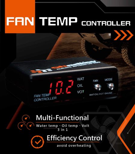 [Producto] Controlador del ventilador de enfriamiento del motor - controlador del ventilador del radiador para disipar el calor temprano y evitar el sobrecalentamiento